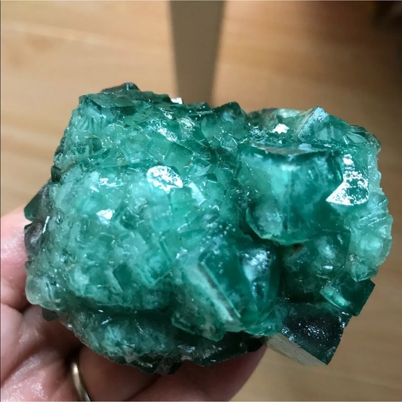 Dark cubed green fluorite ✨Reiki✨ charged specimen - Picture 7 of 8